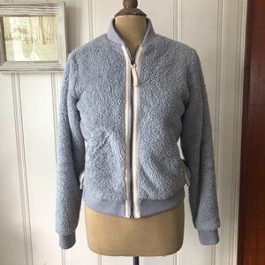 Patagonia Gray Fluffy Zip Up Fleece Jacket, size Medium